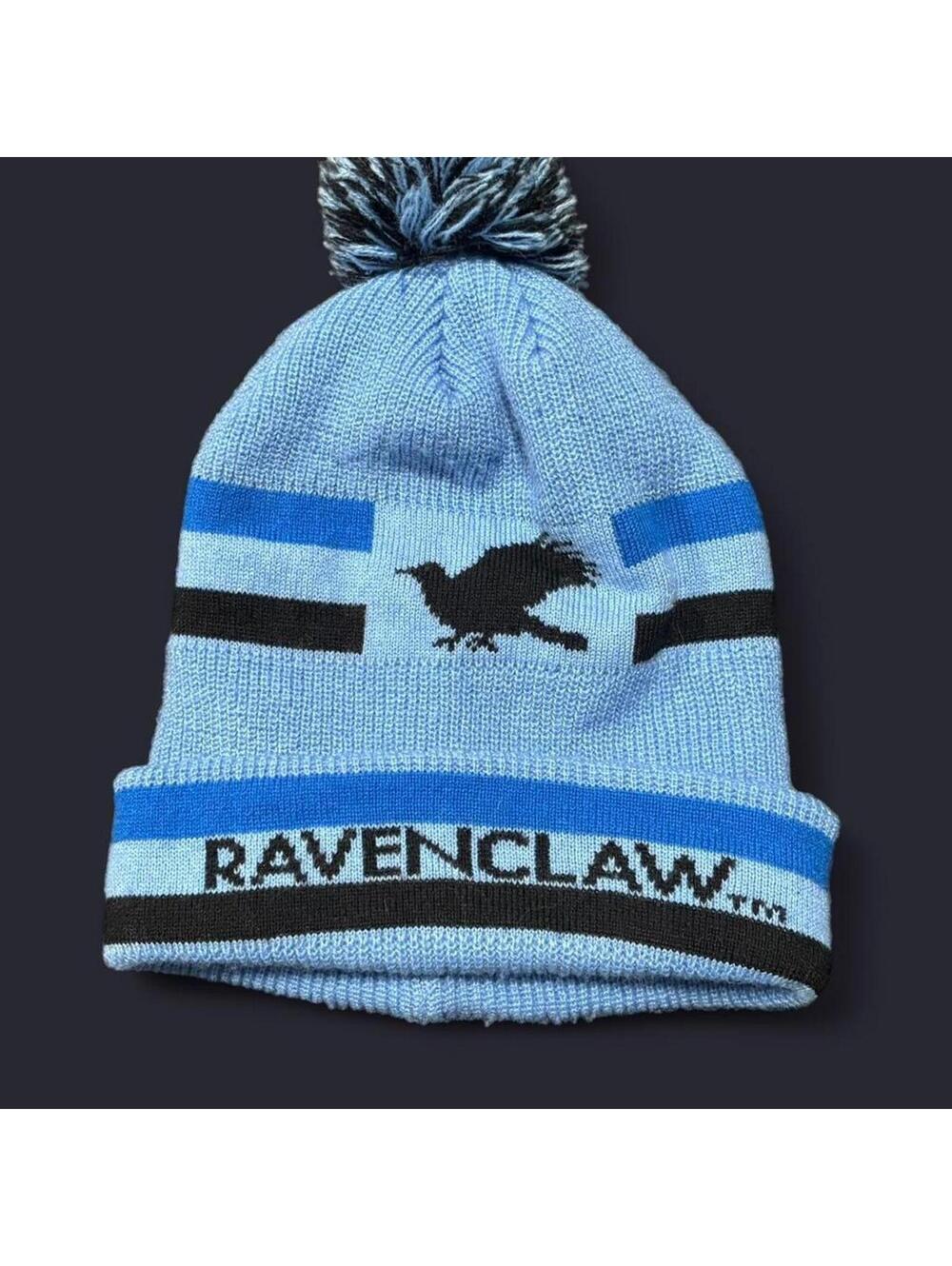 Harry Potter Ravenclaw Knit Beanie Pom Hat Blue & Black